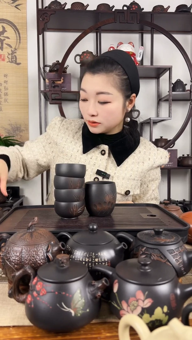 【闪购商品】壶杯子 5个 建水紫陶