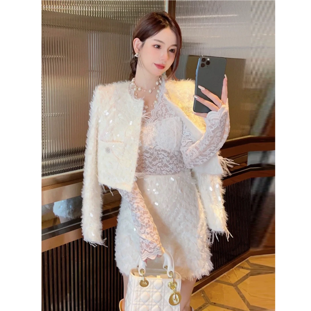 【朵拉】大码女装秋冬款小香风套装女新款搭配一整套时尚轻奢高级感