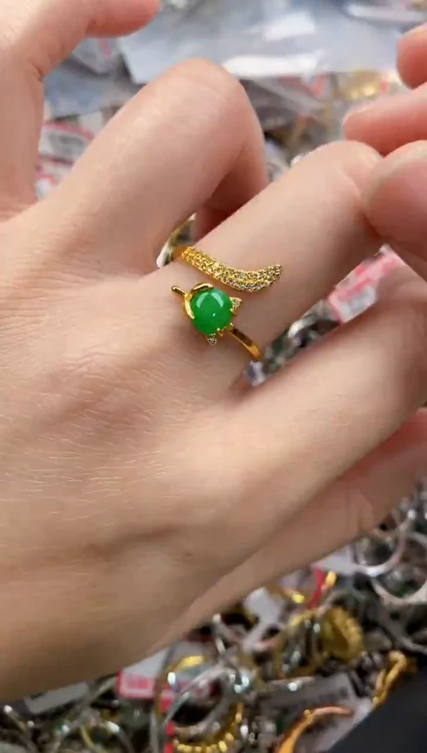 银S925镶嵌戒指翡翠111                  4