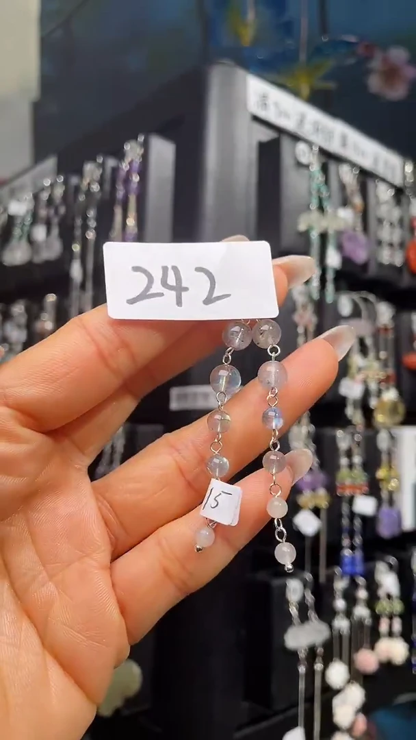 银S925镶嵌耳饰紫晶喜欢拍