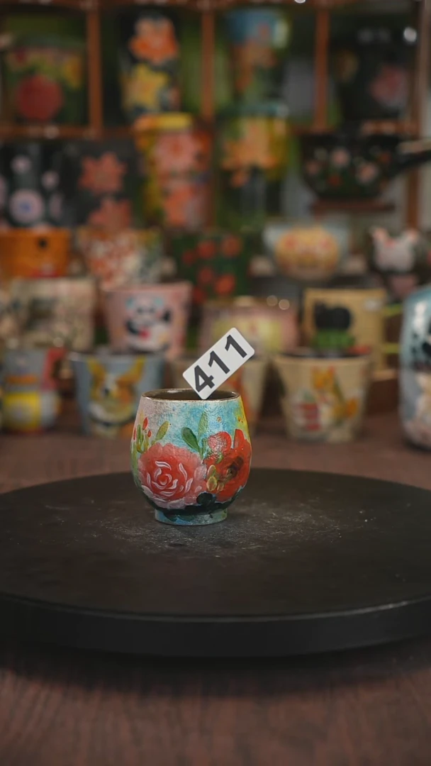 紫砂油画手绘釉下彩411