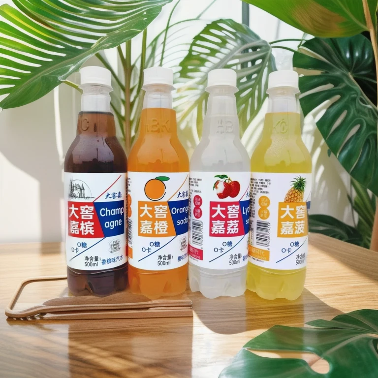【买六瓶送三瓶】香橙荔枝多口味气泡水大瓶装500ML饮料整箱发9瓶