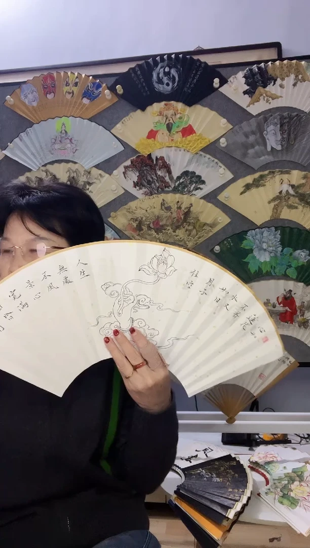 扇子九五寸十八方玉竹折扇