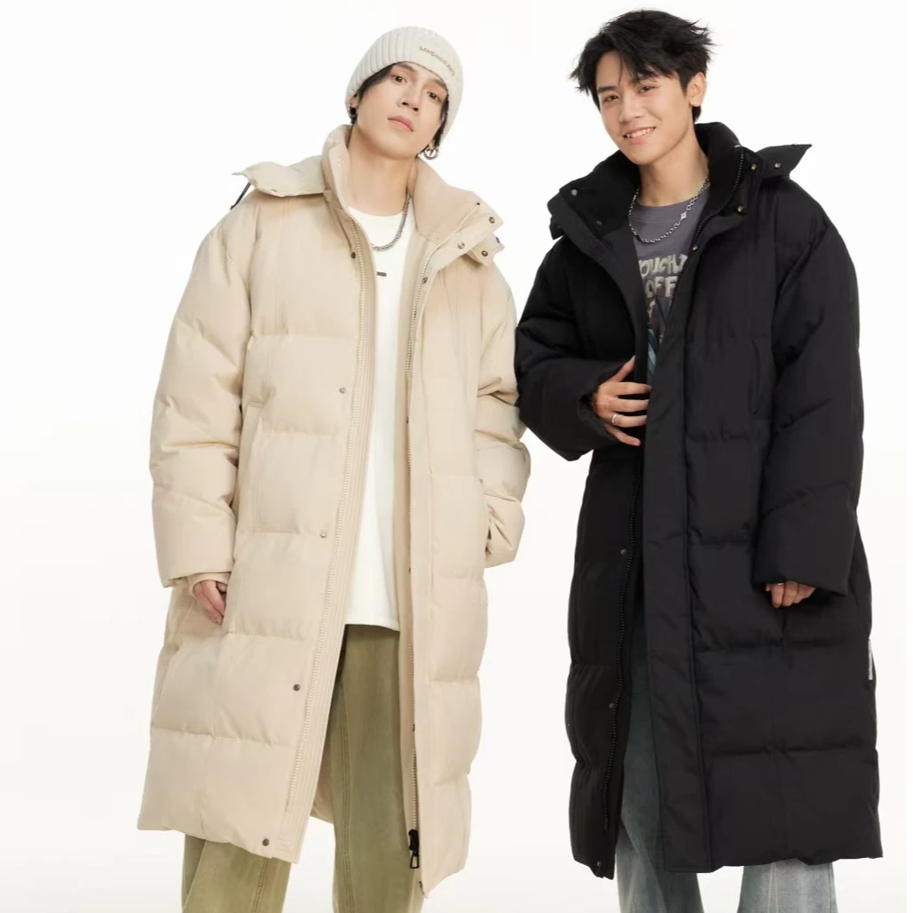 【实体现货库存】中大男童冬季中长棉服保暖免烫加厚纯色棉服mf009