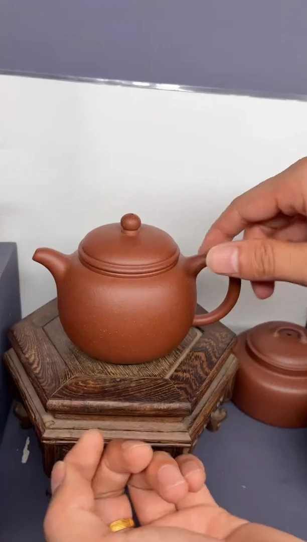 茶壶紫砂红降坡 匏尊