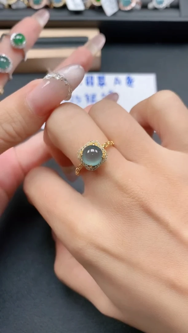 银S925镶嵌戒指翡翠1111