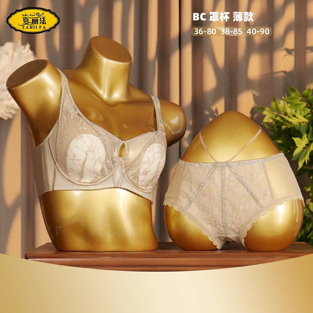 xarifa文胸套装薄款烫钻性感蕾丝聚拢舒适无钢圈8506