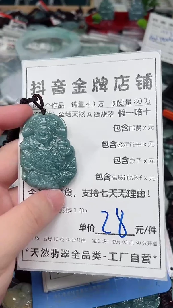 翡翠未镶嵌颈饰全场天然A货翡翠招财玉