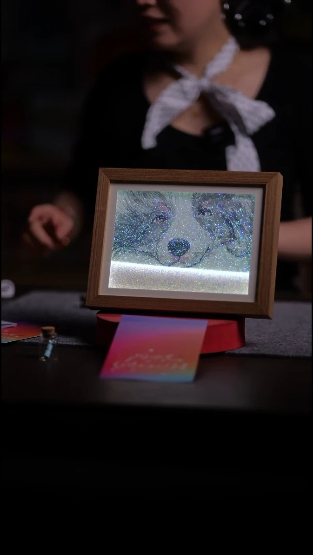 国画197-8寸 流沙 手写-    带灯-