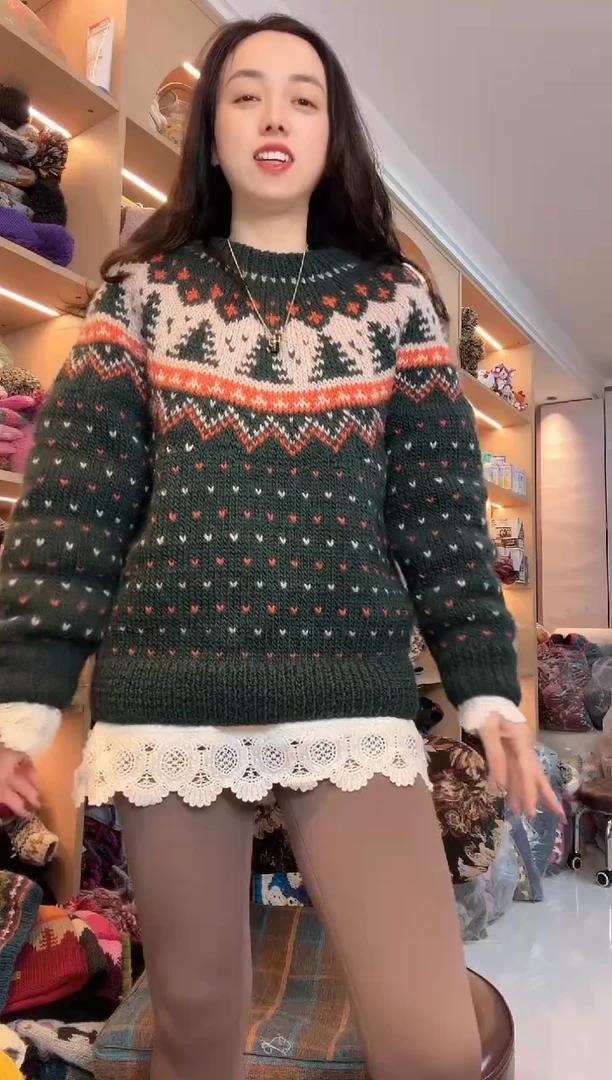 羊毛纯手工毛衣百羊毛