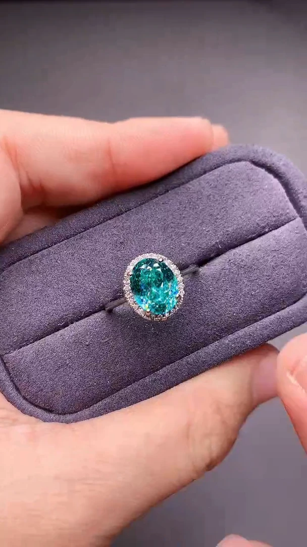 银S925镶嵌戒指帕拉依巴碧玺00