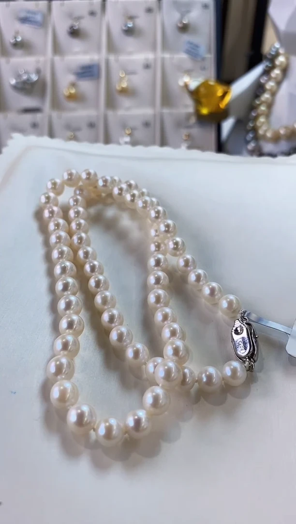 项链未镶嵌海水珍珠6.5-7Akoya海水珍珠项链