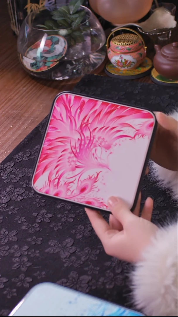 壹藏贰宝凤皇图案大垫子一片