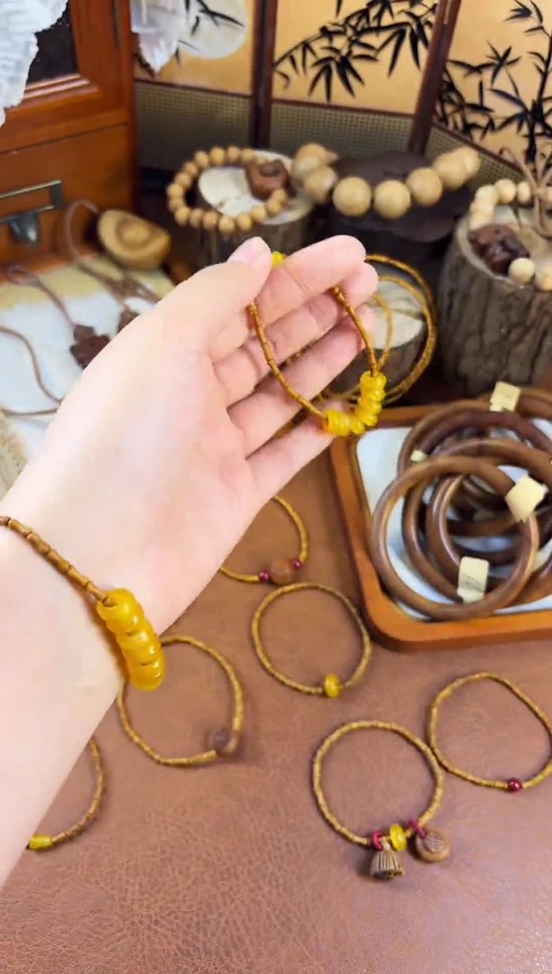 手串桃核单圈竹节七宝砂砂