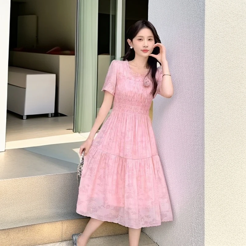 017#粉【木兮兮专属】2025年夏季新款气质时尚休闲洋气百搭套装