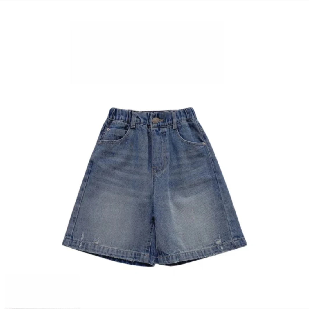 《昊妈自制》夏款五分牛仔裤百搭韩版宽松52186