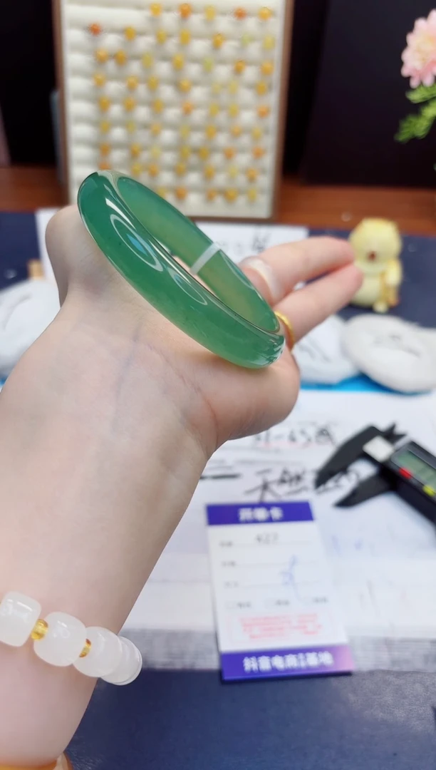 未镶嵌手镯石英质玉427-东陵玉-圈口59