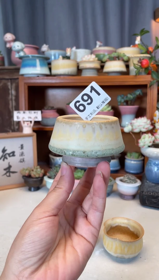 瓷片爱****虫691知木小芳花盆