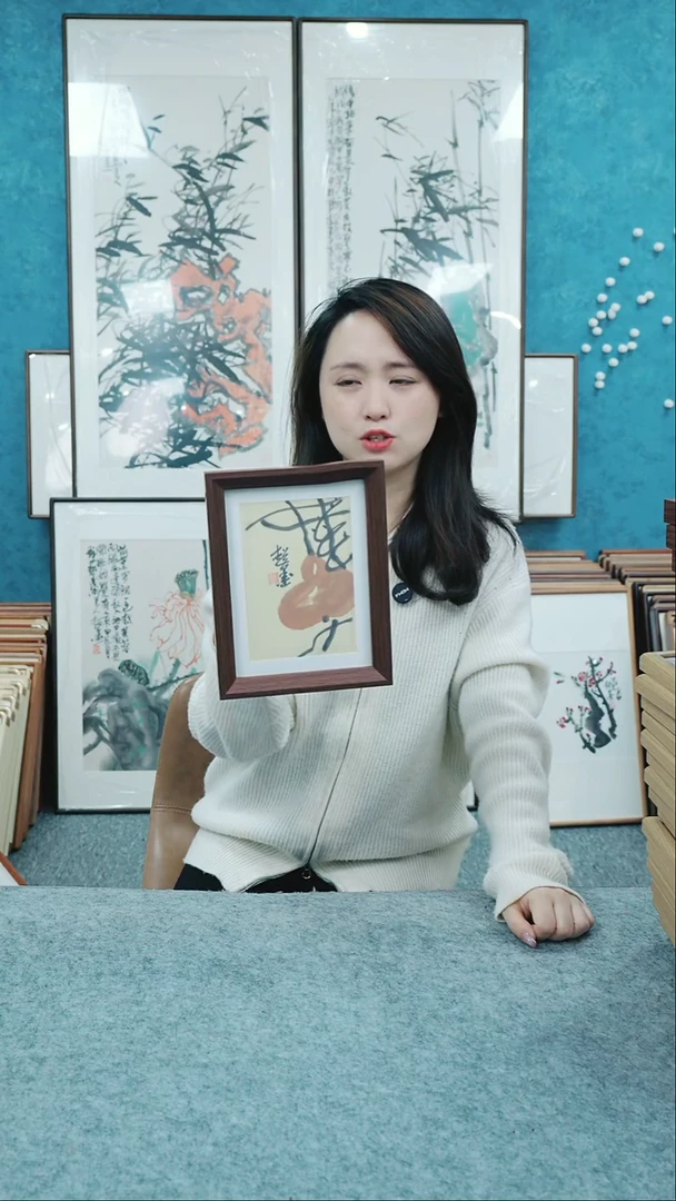 【闪购商品】国画8寸郑志超老师木质摆台
