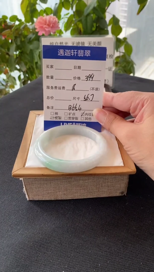 未镶嵌手镯翡翠56.5圈口 B654编码