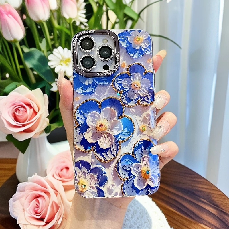 新款带钻镜框手机壳全包个性奢华立体创意高级防摔网红透明国风