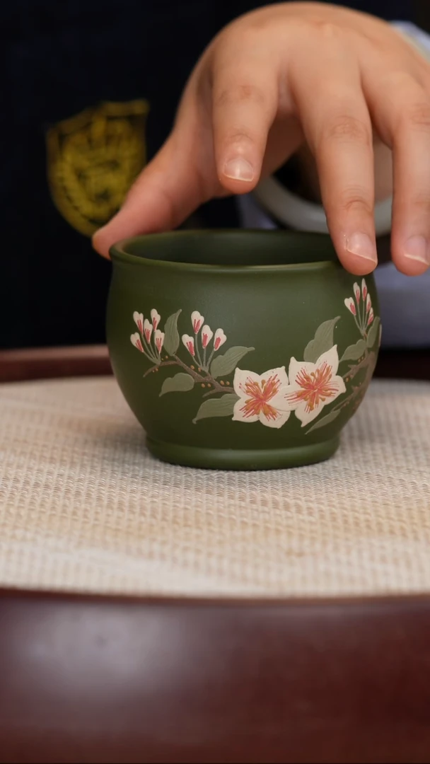 【闪购商品】紫砂茶杯绿泥玉兰杯