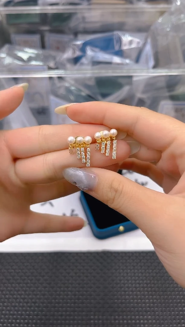 未镶嵌淡水珍珠耳饰ed1269