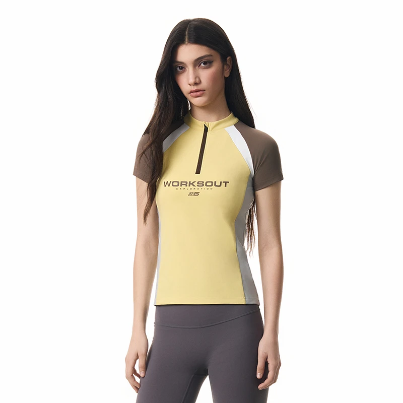 NICEBAD(原WORKSOUT)凉感速干防晒字母印花短袖简约美式夏季T恤