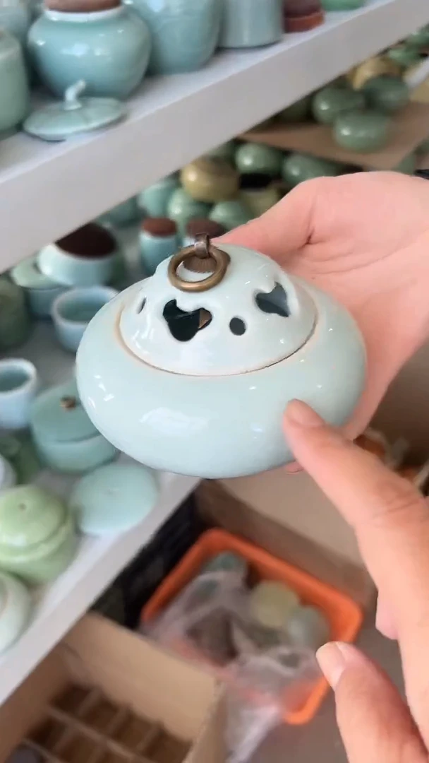 龙泉云间青瓷小米茶器