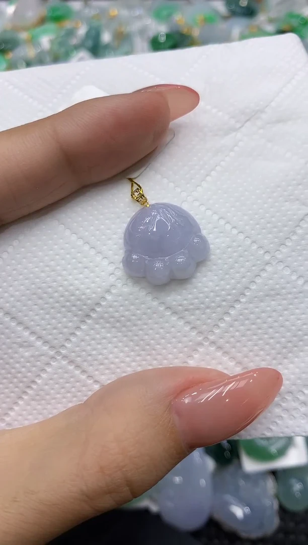 颈饰18K金镶嵌翡翠111111111111