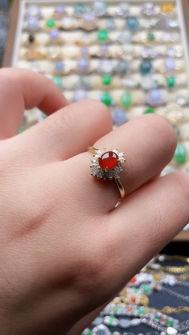 银S925镶嵌戒指翡翠84