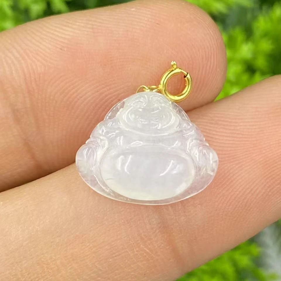 新春大集翡翠吊坠（不含链）18k金镶嵌--佛公740B4
