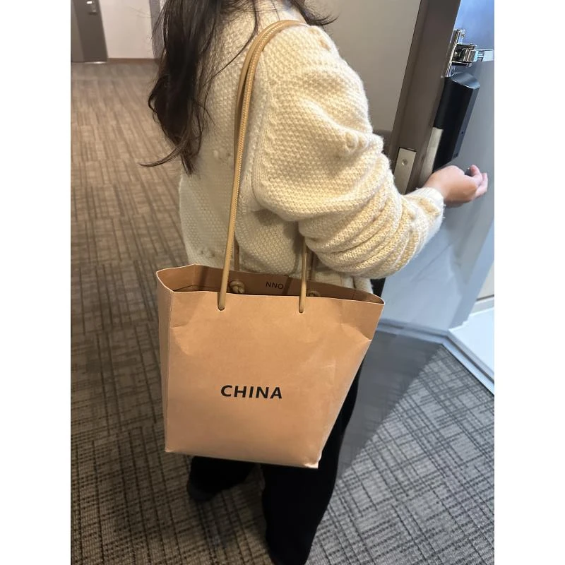 NNO小众品牌 单肩牛皮纸包包2571