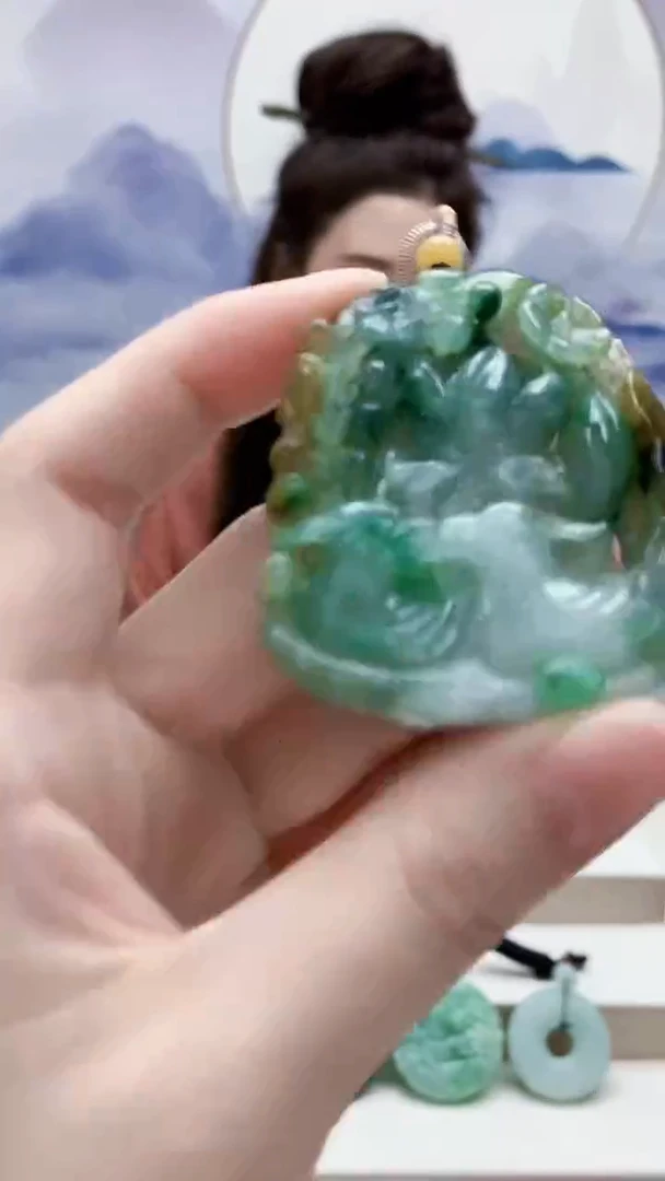 未镶嵌定制翡翠4829ry-毛货挂件30