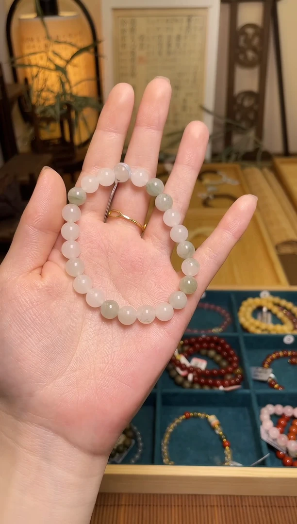 单圈未镶嵌水晶白水晶手链