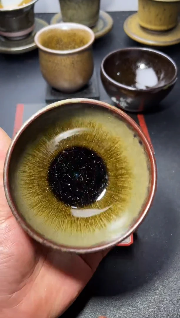 茶盏74（微瑕）叶紫建盏