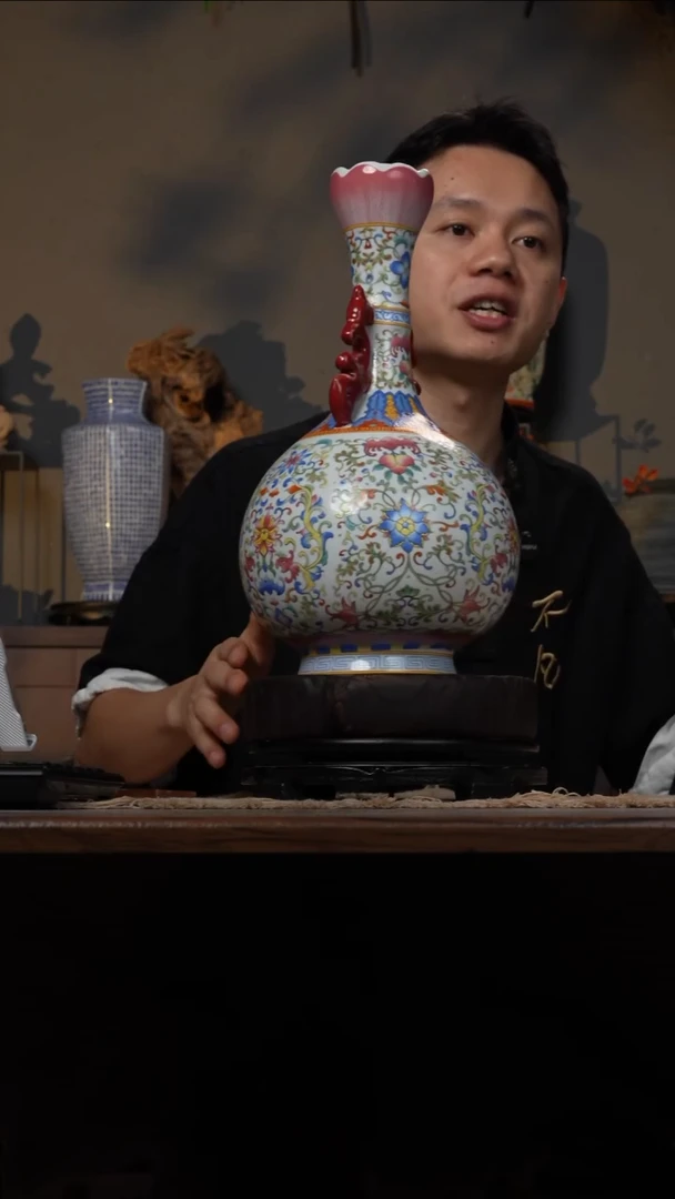 摆件WN问泥景德镇陶瓷花瓶摆件