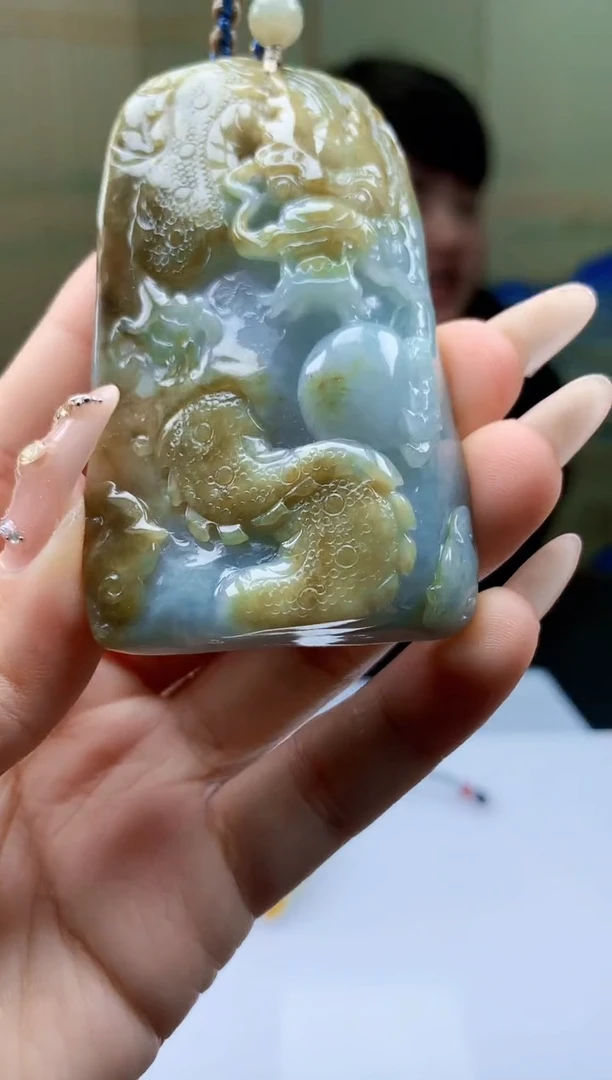 【闪购商品】定制翡翠未镶嵌5060ty-毛货挂件28