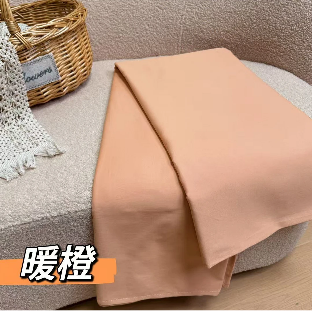 清！【暧橙】2.1*2.4m纯棉磨毛床单家用加厚透气亲肤四季机洗通用