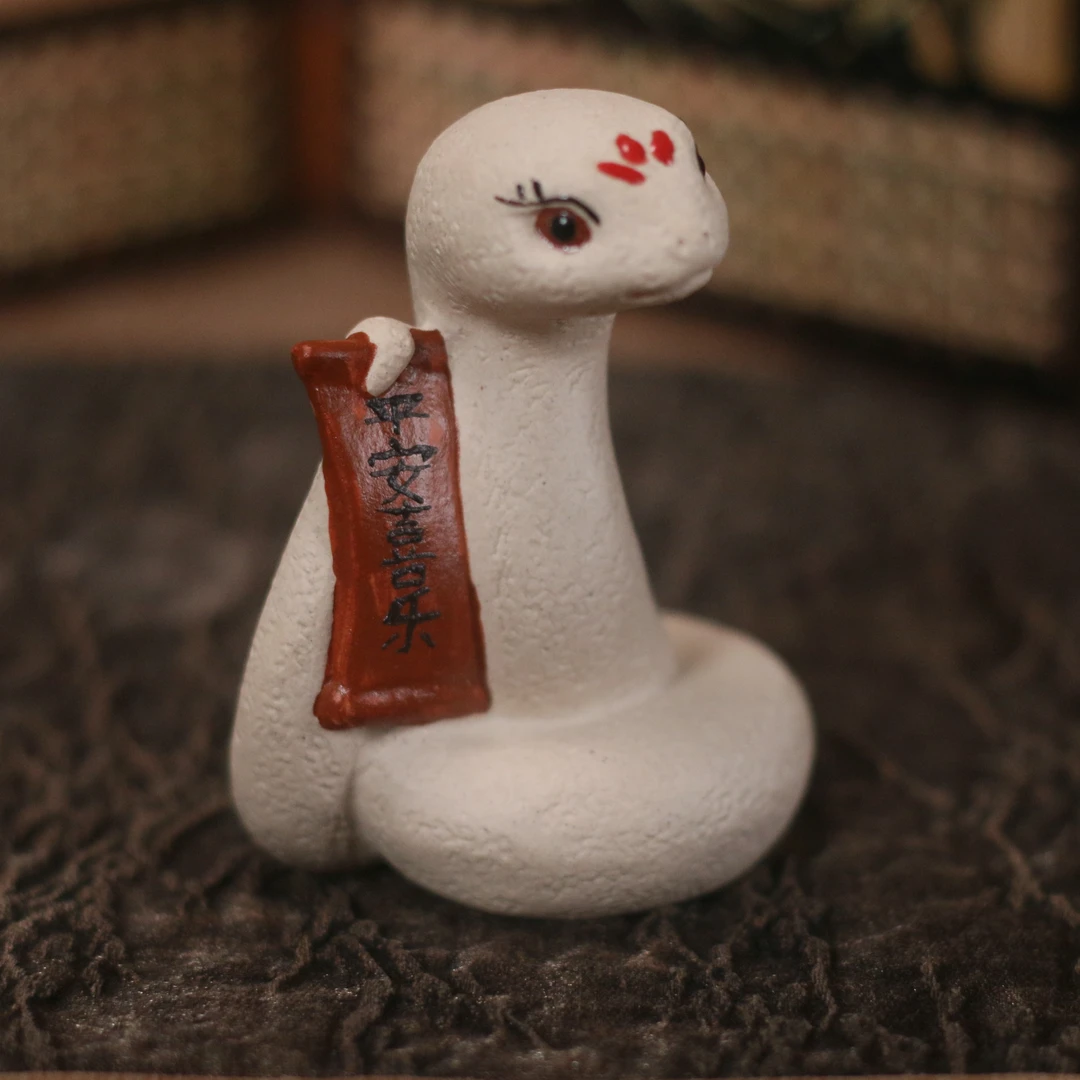 原矿紫砂茶宠【灵蛇】原创手工灵蛇茶宠精致茶玩小摆件不可淋茶汤