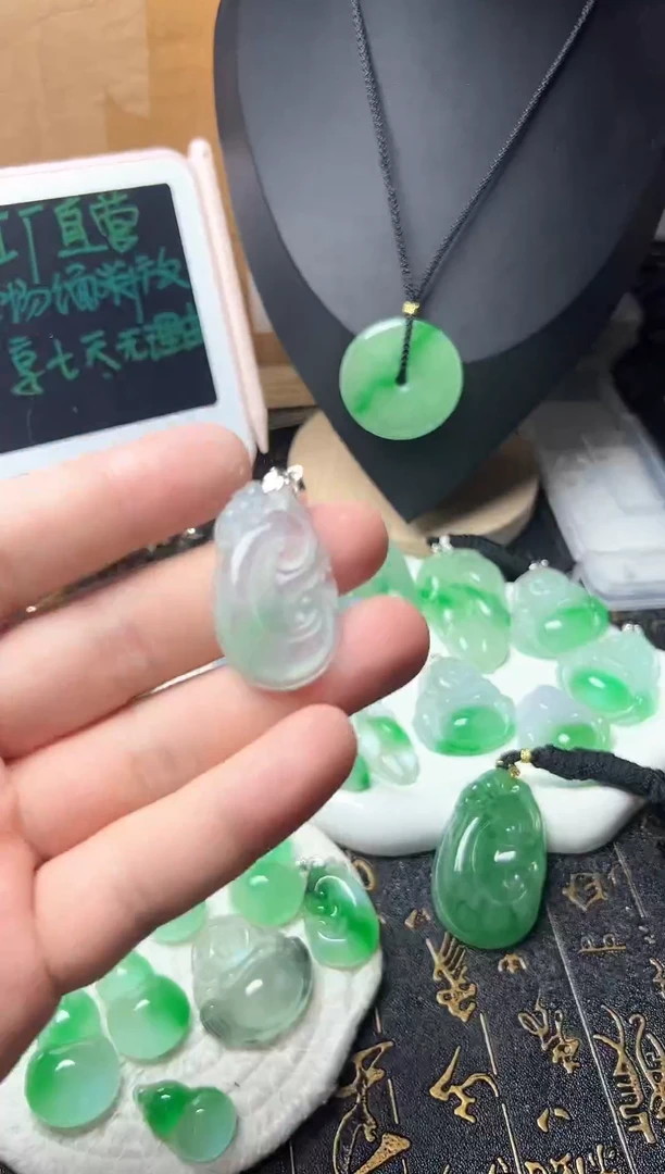 颈饰未镶嵌翡翠所见即所得，一图一物