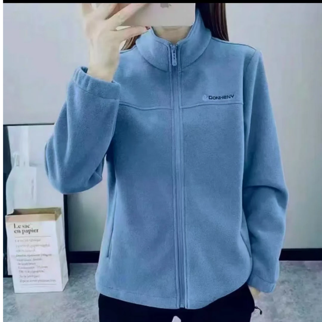 {新人福利}2025春季新品抓绒里外纯色细绒上衣外套