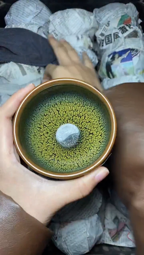 【闪购商品】茶盏绿鹧鸪 将军 盏三疯建盏茶器