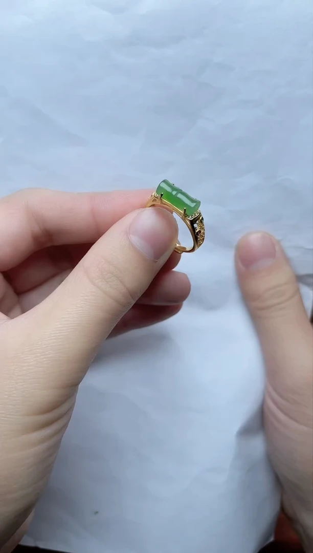 【闪购商品】和田玉戒指银S925镶嵌竹节戒指06