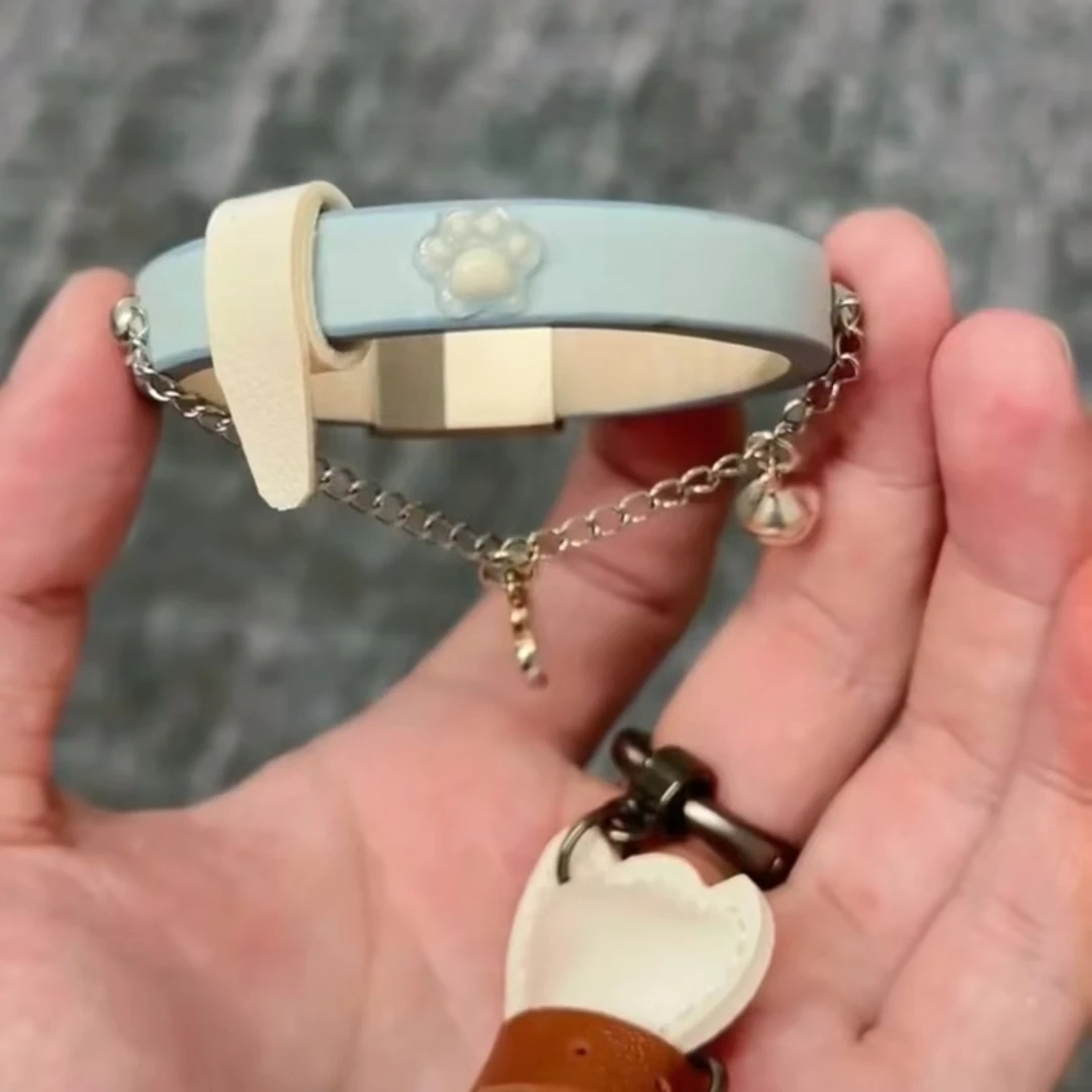 锌合金皮质手链 蓝色甜酷辣妹气质爆款狗爪手环洛丽塔手圈新款