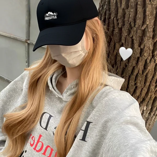 PRBLMS刺绣防晒棒球帽时尚遮阳帽宽檐帽子大头围显脸小鸭舌帽ins