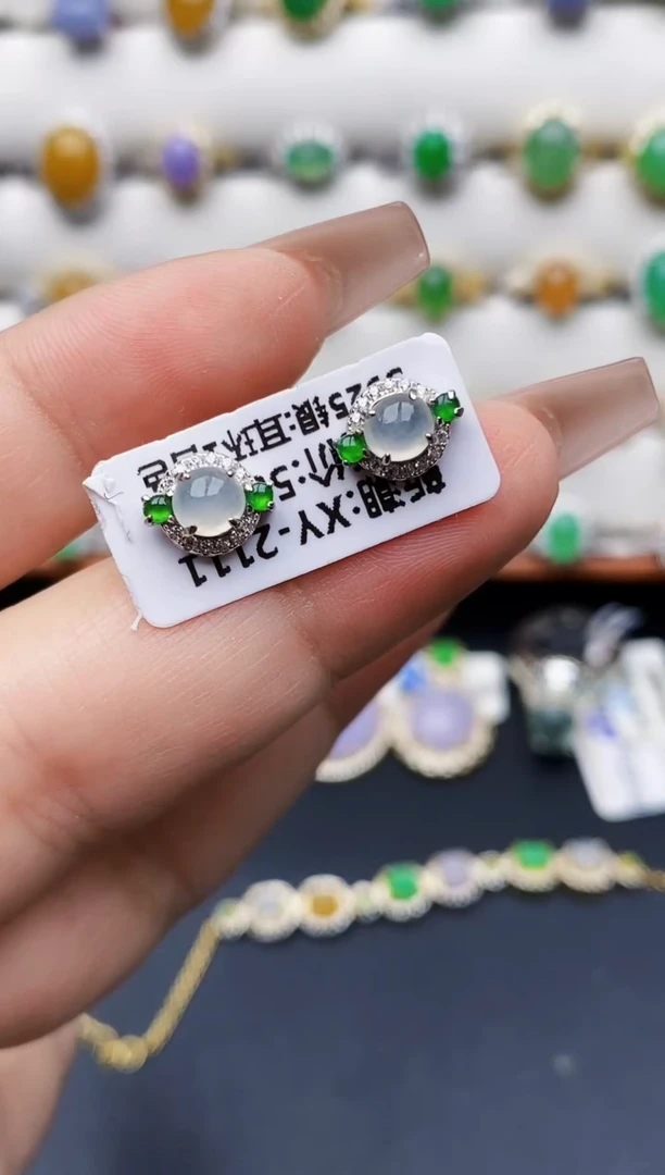 银S925镶嵌戒指翡翠0561