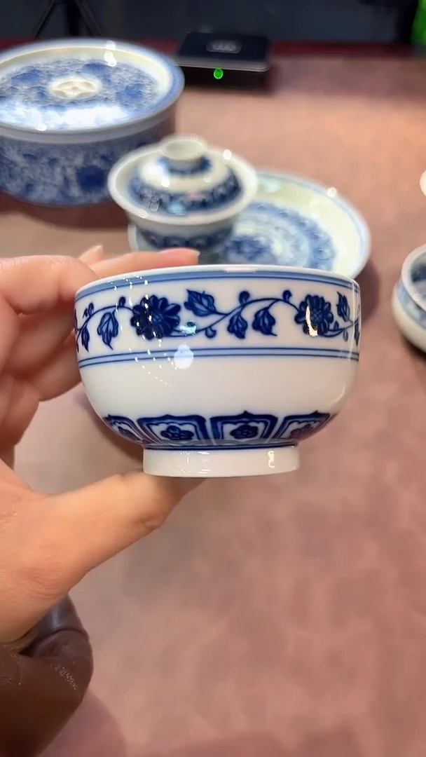 镹曰陶柴窑手工手绘青花