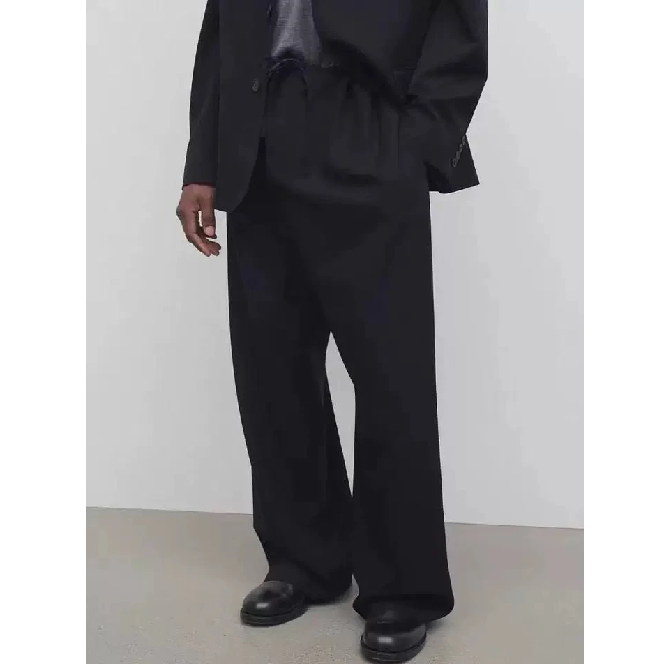 CedarVdar  ROW风初剪100羊毛裤男夏季百搭宽松通勤裤子TR-2401