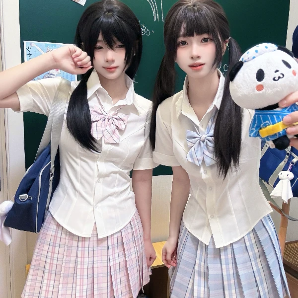 【双子】木野高原创jk格裙日系学院风jk制服百褶裙校供高腰半身裙
